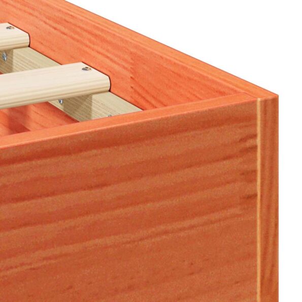 vidaXL Posteľový rám s úložiskom Hnedá Borovicový masív – Obrázok 7