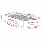 vidaXL Posteľový rám s úložiskom Hnedá Borovicový masív – Obrázok 9