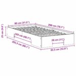 vidaXL Posteľový rám s úložiskom Biela Borovicový masív – Obrázok 8