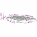 vidaXL Posteľový rám Biela 140 x 200 cm Borovicový masív – Obrázok 10