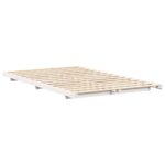 vidaXL Posteľový rám Biela 135 x 190 cm Borovicový masív – Obrázok 7