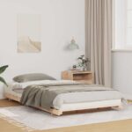 vidaXL Posteľový rám Hnedá 90 x 210 cm Borovicový masív