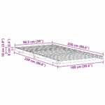 vidaXL Posteľový rám Biela 100 x 220 cm Borovicový masív – Obrázok 10