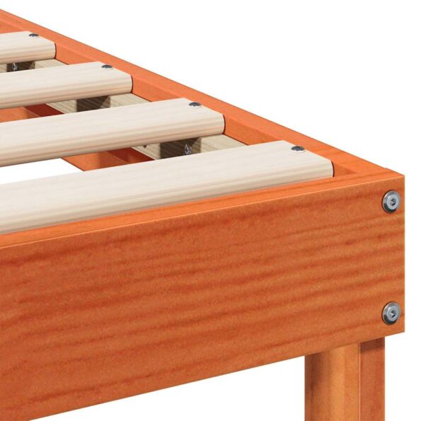 vidaXL Rám postele s popruhmi Hnedá 80 x 200 cm Borovicový masív – Obrázok 8