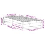 vidaXL Rám postele s popruhmi Biela 75 x 190 cm Borovicový masív – Obrázok 10