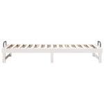 vidaXL Rám postele s popruhmi Biela 90 x 210 cm Borovicový masív – Obrázok 6