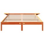 vidaXL Posteľový rám s nočnými stolíkmi Hnedá 160 x 200 cm Včelí hnedý – Obrázok 3