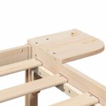 vidaXL Posteľový rám s nočnými stolíkmi Hnedá 135 x 190 cm Hnedá – Obrázok 6