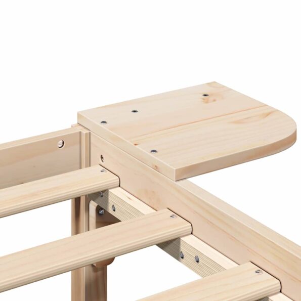 vidaXL Posteľový rám s nočnými stolíkmi Hnedá 135 x 190 cm Hnedá – Obrázok 6