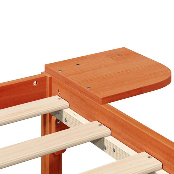 vidaXL Posteľový rám s nočnými stolíkmi Hnedá 80 x 200 cm Včelí hnedý – Obrázok 6