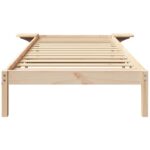 vidaXL Posteľový rám s nočnými stolíkmi Hnedá 75 x 190 cm Hnedá – Obrázok 3