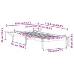 vidaXL Posteľový rám so stolíkmi Prírodná 80 x 210 cm – Obrázok 11