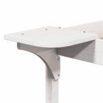 vidaXL Posteľový rám so stolíkmi Biela 180 x 210 cm – Obrázok 9