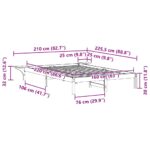 vidaXL Posteľový rám so stolíkmi Prírodná 160 x 220 cm – Obrázok 11