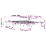 vidaXL Posteľový rám so stolíkmi Prírodná 200 x 220 cm – Obrázok 11
