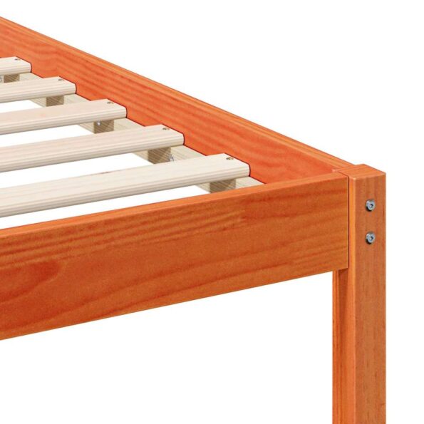 vidaXL Posteľový rám so stolíkmi Včelí hnedý 200 x 220 cm – Obrázok 8