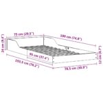 vidaXL Rám postele Biela 75 x 190 cm Borovicový masív – Obrázok 11
