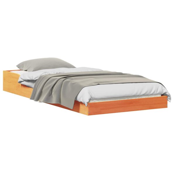 vidaXL Rám postele Voskovo hnedá 80 x 210 cm Borovicový masív – Obrázok 2