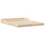 vidaXL Rám postele Hnedá 140 x 210 cm Borovicový masív – Obrázok 4