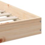 vidaXL Rám postele Hnedá 140 x 210 cm Borovicový masív – Obrázok 8