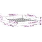 vidaXL Rám postele Biela 140 x 210 cm Borovicový masív – Obrázok 10