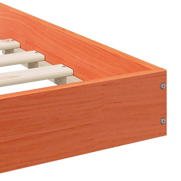 vidaXL Rám postele Voskovo hnedá 160 x 210 cm Borovicový masív – Obrázok 8