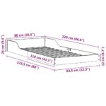 vidaXL Rám postele Hnedá 80 x 220 cm Borovicový masív – Obrázok 11