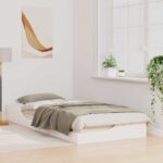 vidaXL Posteľový rám Biela 80 x 210 cm Masívne borovicové drevo – Obrázok 3