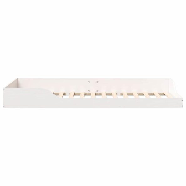 vidaXL Posteľový rám Biela 80 x 210 cm Masívne borovicové drevo – Obrázok 6