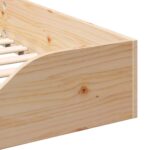 vidaXL Posteľový rám Hnedá 90 x 210 cm Masívne borovicové drevo – Obrázok 8