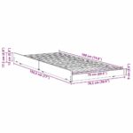 vidaXL Rám postele Prírodný Borovicové drevo 75 x 190 cm Posteľový rám – Obrázok 12