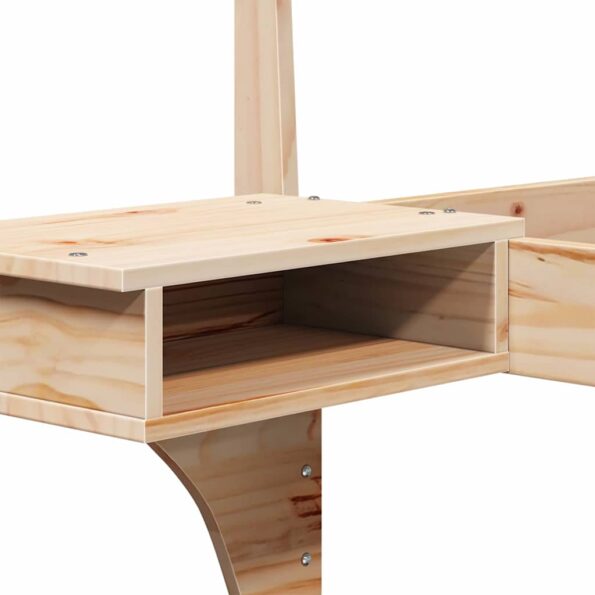 vidaXL Posteľový rám s nočnými stolíkmi Hnedá 180 x 200 cm – Obrázok 9