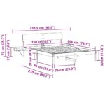 vidaXL Posteľový rám s nočnými stolíkmi Biela 160 x 200 cm – Obrázok 11