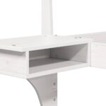 vidaXL Posteľový rám s nočnými stolíkmi Biela 160 x 200 cm – Obrázok 9