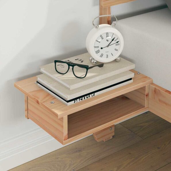 vidaXL Posteľový rám s nočnými stolíkmi Hnedá 140 x 200 cm – Obrázok 3