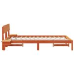 vidaXL Posteľový rám s nočnými stolíkmi Voskovo hnedá 140 x 200 cm – Obrázok 6