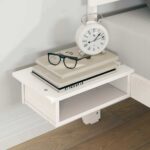 vidaXL Posteľový rám s nočnými stolíkmi Biela 135 x 190 cm – Obrázok 3