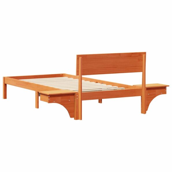 vidaXL Posteľový rám s nočnými stolíkmi Voskovo hnedá 100 x 200 cm – Obrázok 6