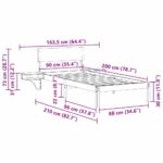 vidaXL Posteľový rám s nočnými stolíkmi Biela 90 x 200 cm – Obrázok 9