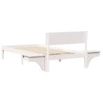 vidaXL Posteľový rám s nočnými stolíkmi Biela 90 x 200 cm – Obrázok 6