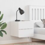 vidaXL Nočný stolík so zásuvkou Biela 39 x 34 x 33 cm Borovicový masív