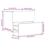 vidaXL Nočný stolík so zásuvkou Biela 39 x 34 x 33 cm Borovicový masív – Obrázok 13