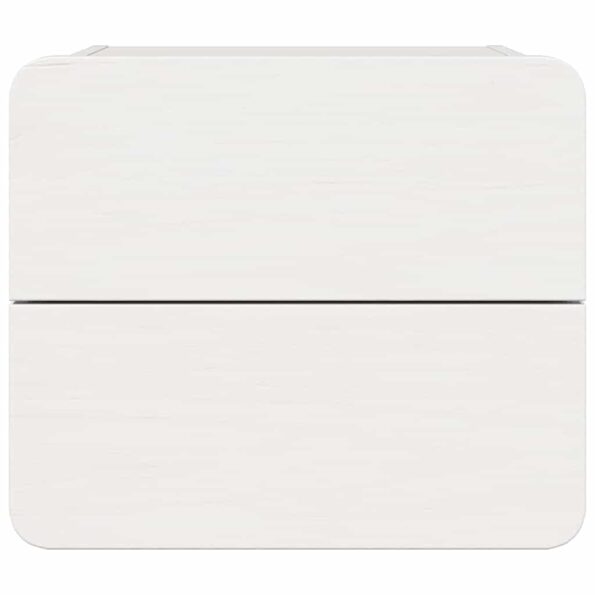 vidaXL Nočný stolík so zásuvkou Biela 39 x 34 x 33 cm Borovicový masív – Obrázok 6