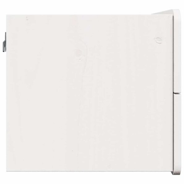 vidaXL Nočný stolík so zásuvkou Biela 39 x 34 x 33 cm Borovicový masív – Obrázok 7