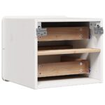 vidaXL Nočný stolík so zásuvkou Biela 39 x 34 x 33 cm Borovicový masív – Obrázok 8