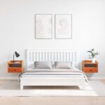 vidaXL Nočné stolíky so zásuvkou Nástenný 2 pcs Voskovo hnedá 38 x 36 x 29.5 cm – Obrázok 4