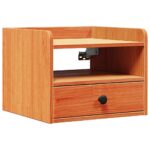 vidaXL Nočné stolíky so zásuvkou Nástenný 2 pcs Voskovo hnedá 38 x 36 x 29.5 cm – Obrázok 5