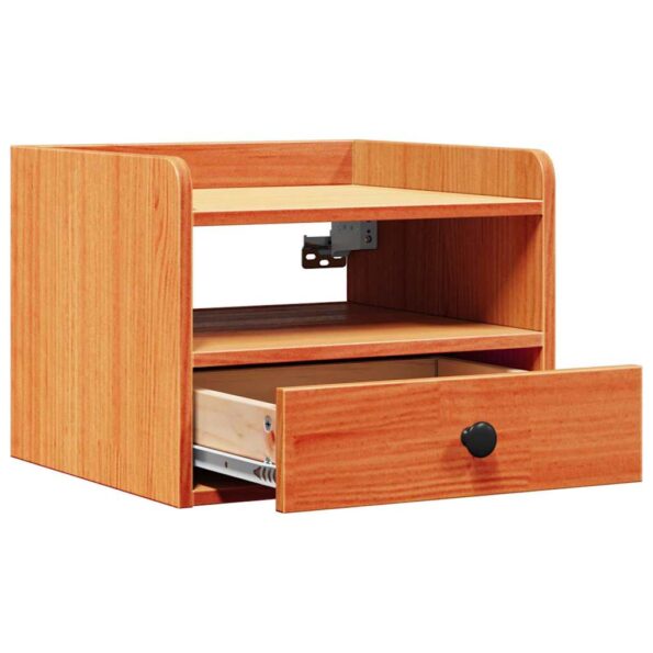 vidaXL Nočné stolíky so zásuvkou Nástenný 2 pcs Voskovo hnedá 38 x 36 x 29.5 cm – Obrázok 6