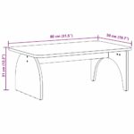 vidaXL Konferenčný stolík Biela 80 x 50 x 31 cm Borovicový masív – Obrázok 13