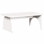 vidaXL Konferenčný stolík Biela 80 x 50 x 31 cm Borovicový masív – Obrázok 2